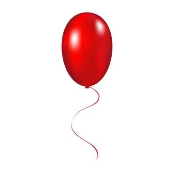 Red balloon vector Illustrazione stock
