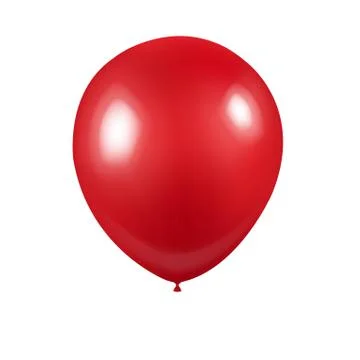 Red Balloon With White Background Stock-Illustration