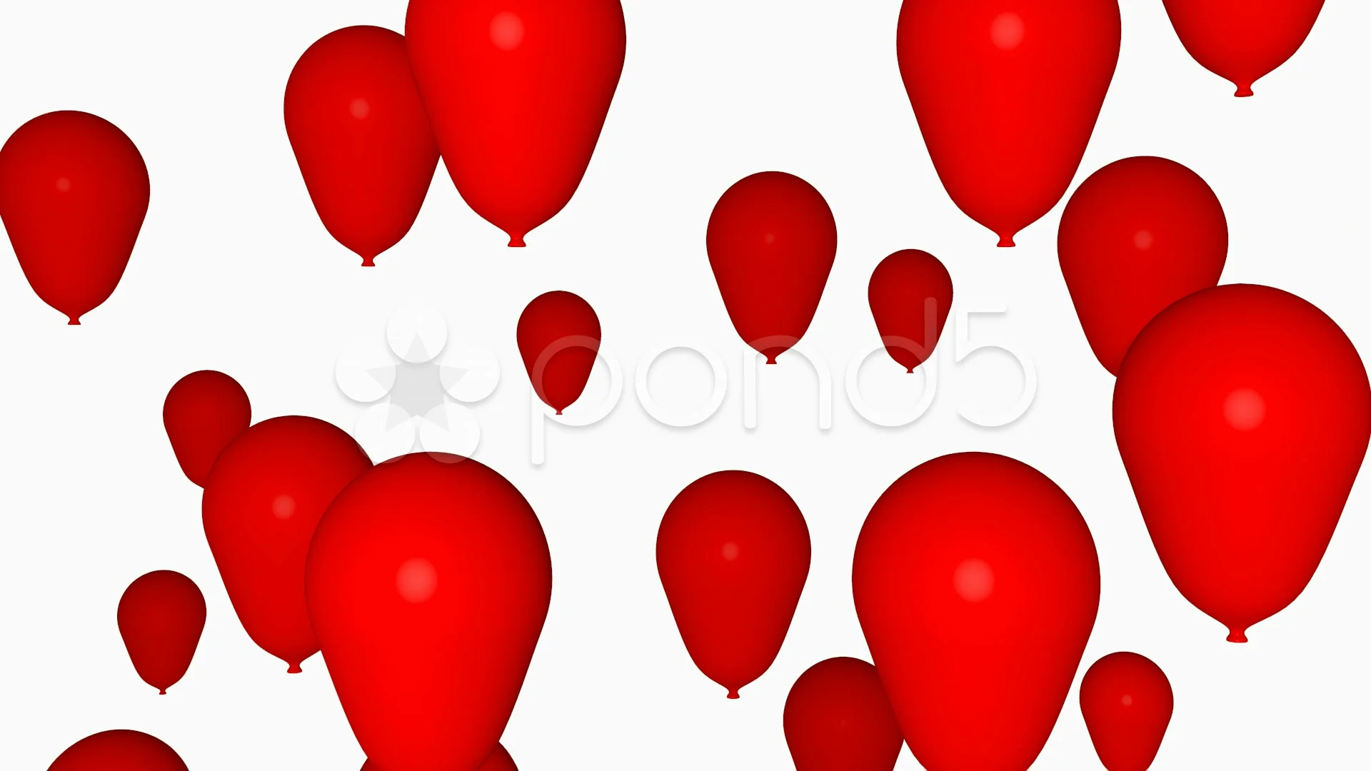 Red Balloons Background Animation | Stock Video | Pond5