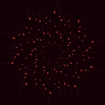 Red balloons on a black background Illustrazione stock