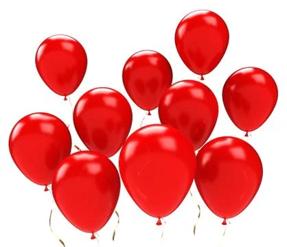 Red balloons Stock Illustration