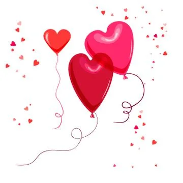 Red balloons Stock Illustration