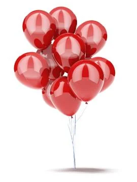 Red Balloons Stock Illustration