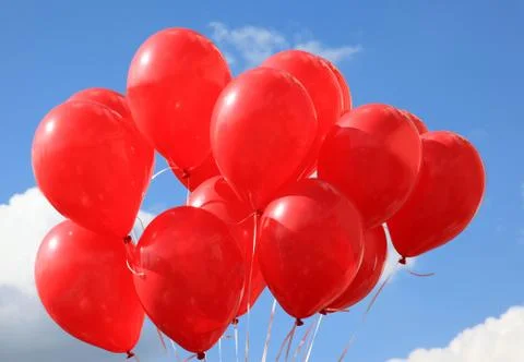 Red balloons Stock Photos