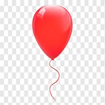 Red balloons on a transparent background. . Vector illustration Stock Illustration