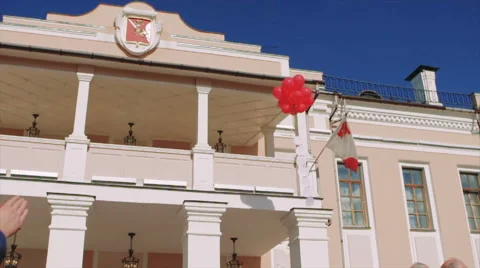 Red Balloons For a Wedding Stock Footage 63178301