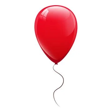 Red balloons on a white background. Vector illustration Illustrazione stock