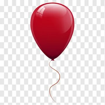 Red balloons on a white background. Vector illustration Stock Illustration