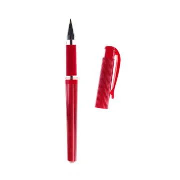 Red ballpoint pen Stock Photos