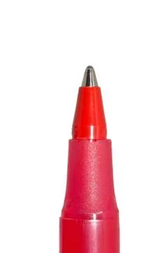 Red ballpoint pen 스톡 사진