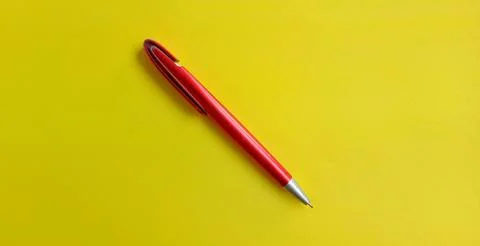 Red ballpoint pen Stock Photos