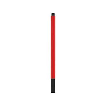 Red ballpoint pen vector flat illustration design isolated on white backgroun Ilustración de archivo