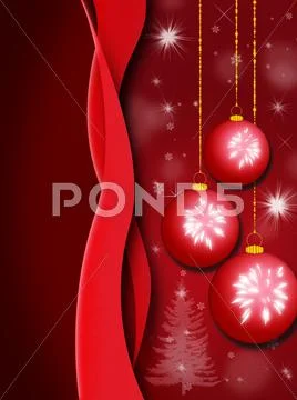 Red balls of christmas Stock Illustration