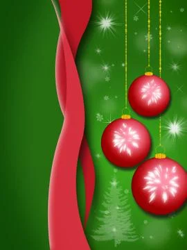 Red balls of christmas Stock Illustration