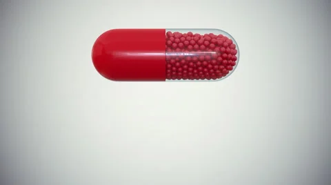 Red Balls Fall From Capsule and Make Heart Shape, 3d Animation 4k Vidéo 64747584