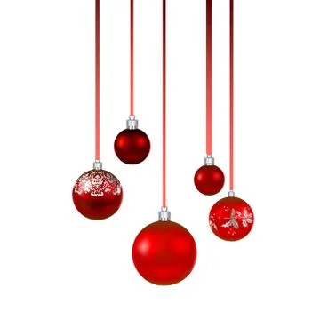 Red balls set Stock Illustration