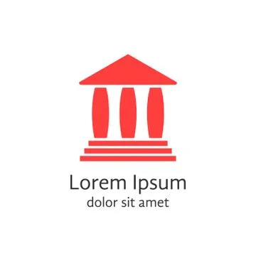 Red banking house logotype Stock Illustration