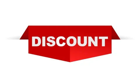 Red banner animation discount Stock Footage 86014939