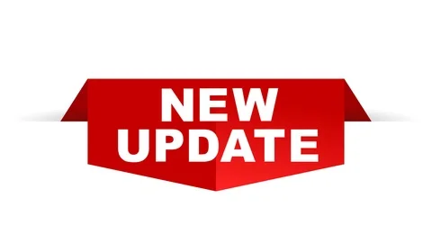 Red banner animation new update Stock Footage 86015333