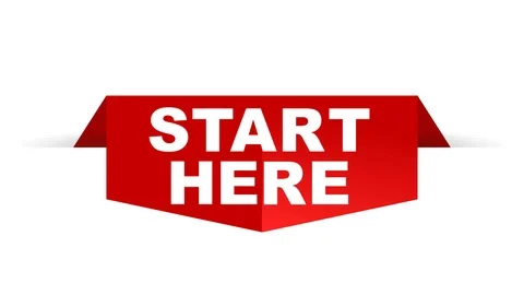 Red banner animation start here Stock Footage 86015216