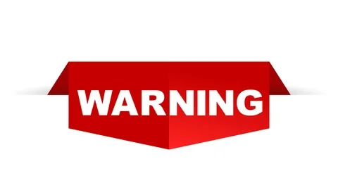 Red banner animation warning Stock Footage 86015094