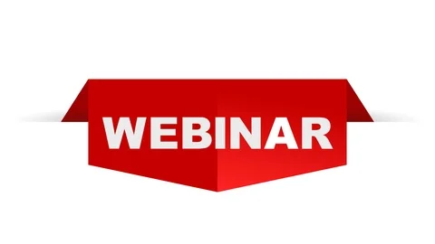 Red banner animation webinar Stock Footage 85861350