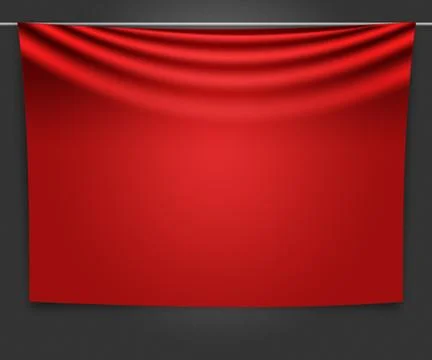 Red banner backdrop Stock Illustration
