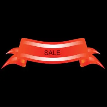 Red banner on a black background Stock Illustration
