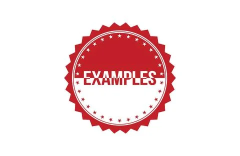 Red banner Examples on white background. Stock Illustration