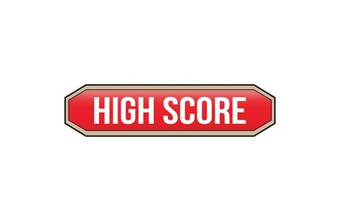 Red banner High Score on white background. Stock Illustration