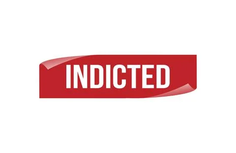 Red banner Indicted on white background. Stock Illustration