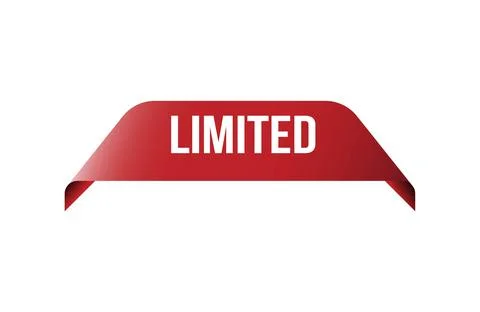 Red banner limited on white background. Stock Illustration