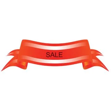 Red banner on a white background Stock Illustration