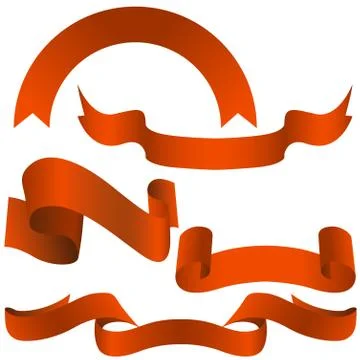 Red Banners Stock Illustration