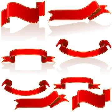 Red Banners Illustrazione stock