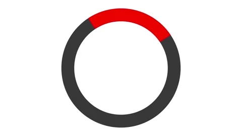 RED Bar Circle animation on white background screen orange circles icon on .. Stock Footage 322967734