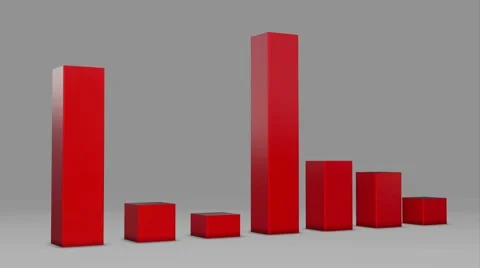 Red Bar Statistic 3D Loop - 4K Ultra HD UHD Stock Footage 43443821