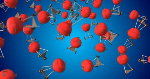 Red barbecue grill Stock Footage 99946986