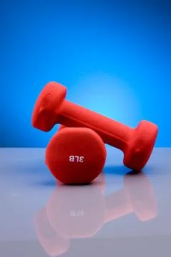 Red Barbell Foto stock