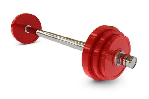 Red barbell weight Stock Illustration