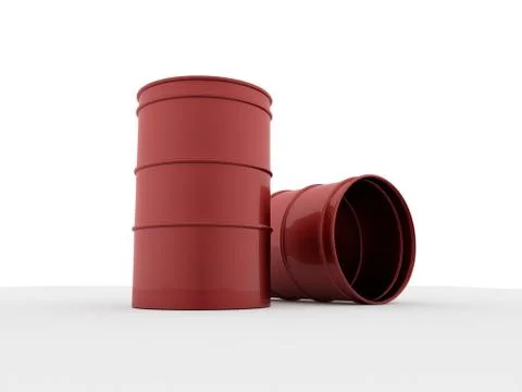 Red barell concept on white background Stock Illustration