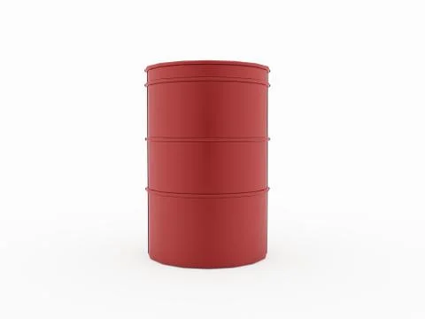 Red barell isolated rendered Stock Illustration