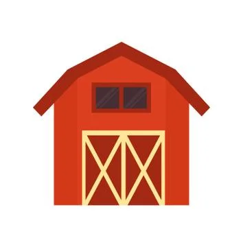 Red Barn Building Vector Isolated Illustration Ilustración de archivo