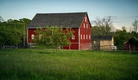 Red Barn in Gettysburg Stock Photos