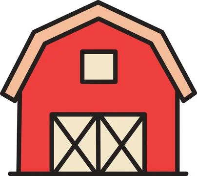 Red barn Stock Illustration