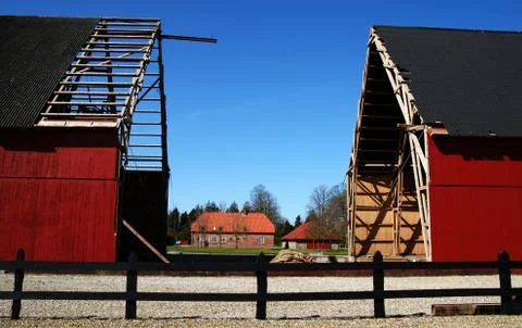 Red barn Stock Photos