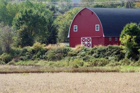 Red barn Stock Photos