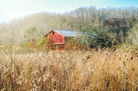 Red barn Stock Photos