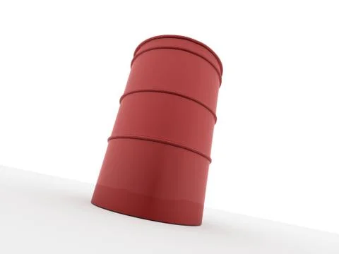 Red barrel isolated on white background Stock Illustration