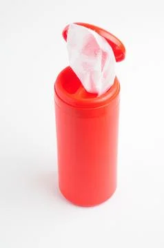 Red barrel on white background Stock Photos